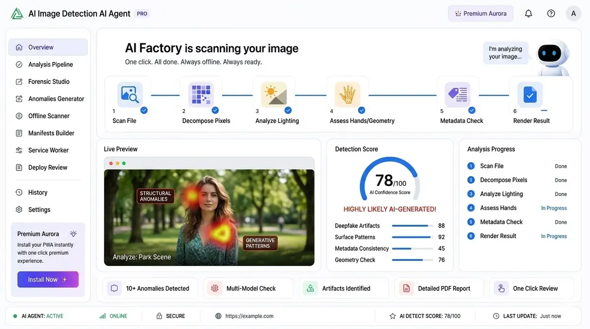 AI PC support dashboard software example